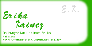 erika kaincz business card